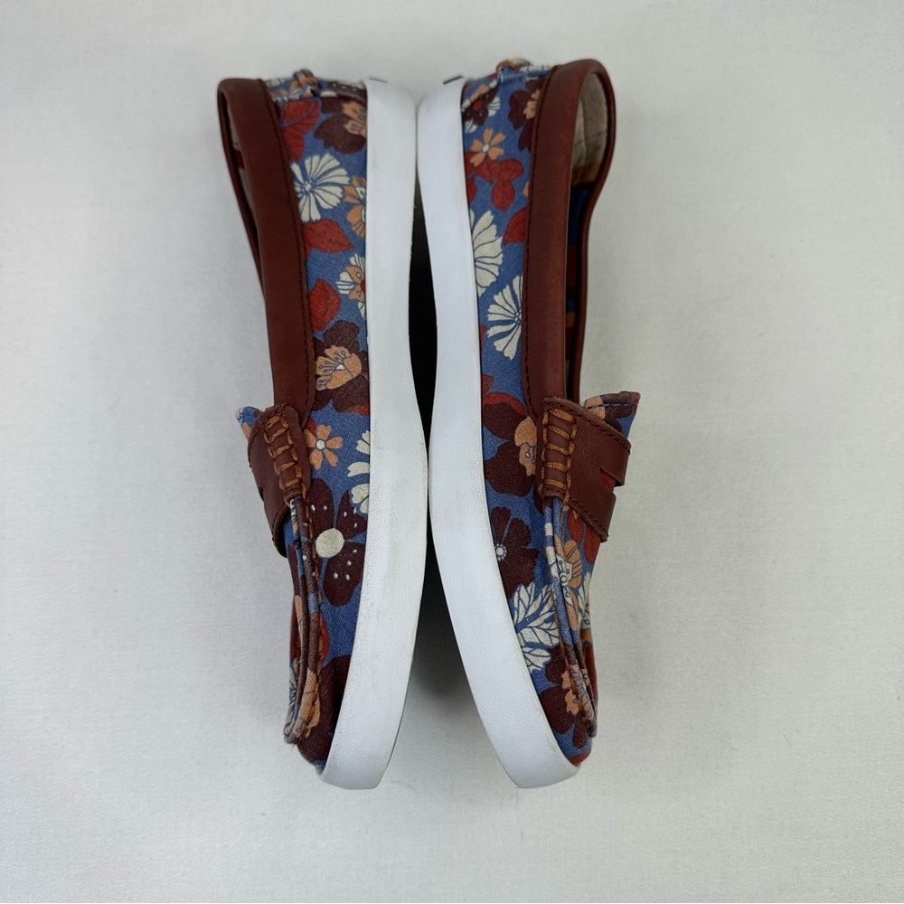 Cole Haan Floral Blue and Brown Loafers - Picture 4 of 15